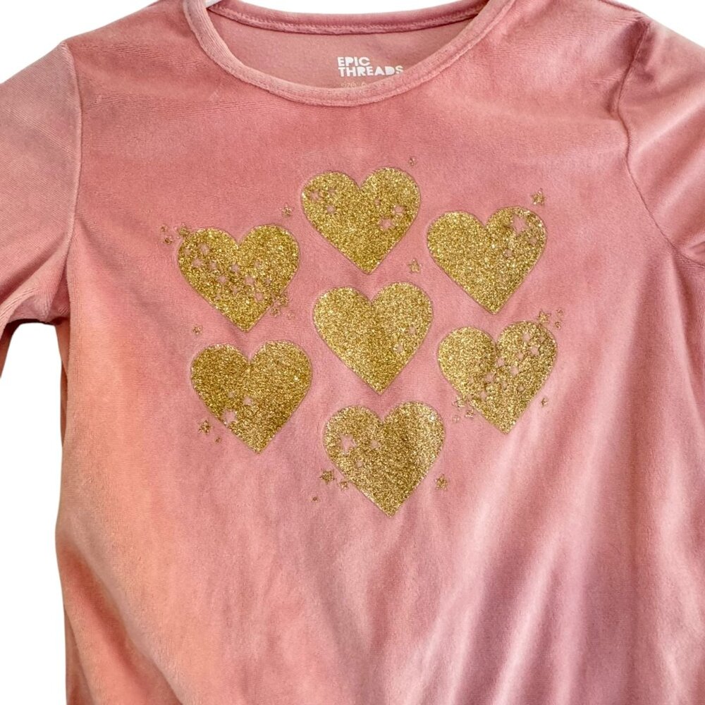 Epic Threads Little Girls Heart Long Sleeve Sweater Size 6 - Picture 3 of 8